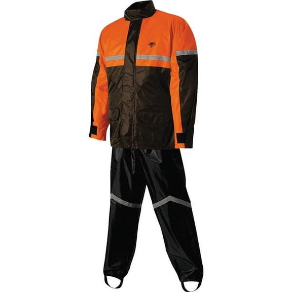Nelson-Rigg Unisex-Adult SR-6000-ORG-04-XL Stormrider Motorcycle Rain Suit 2-Piece, (Orange/Black, XL), X-Large)