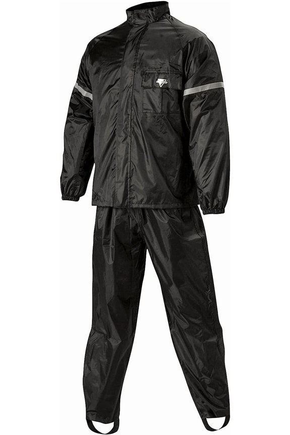 Nelson Rigg Weatherpro Rain Suit; 100% Waterproof, Pants and Jacket Included with Reflective Striping (Black, X-Large)