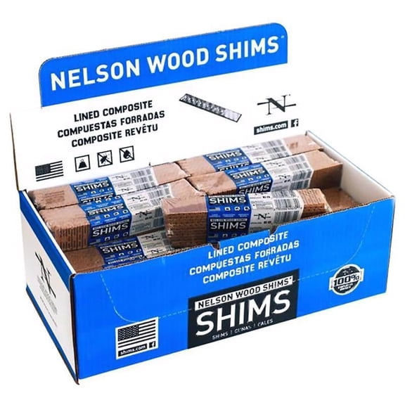Nelson Wood Shims Composite Wood Shims - 8" Long - Pack