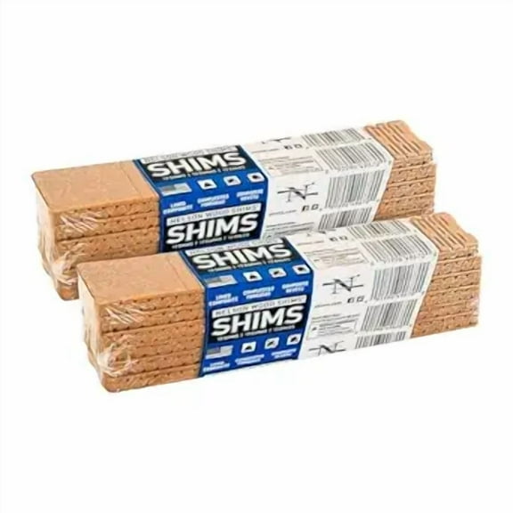 Nelson Wood Shims, 8-inch Composite Bundle 2 Pack (Total 24 shims), Durable and Waterproof Shims, Perfect for Decks, Windows, Toilets, Outdoor and Indoor Leveling