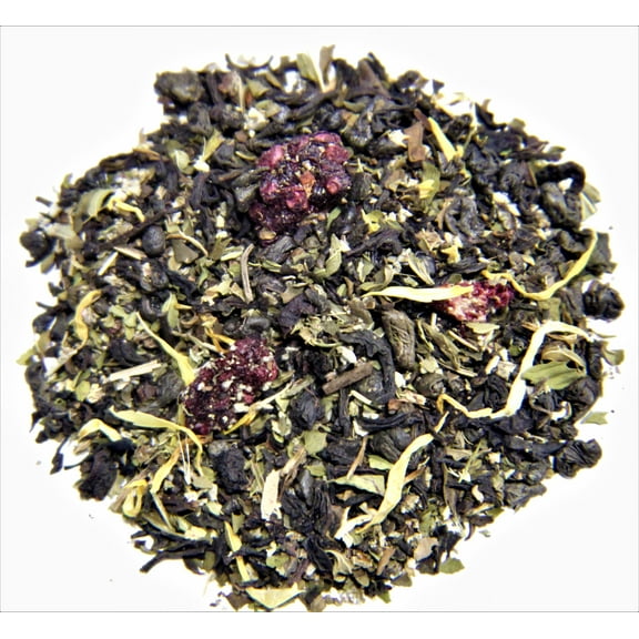 Nelson's Tea - Blackberry Mint - Black Loose Leaf Tea - Black tea, gunpowder tea, peppermint leaf, blackberry leaf, marigold petals, and sage (Sample)