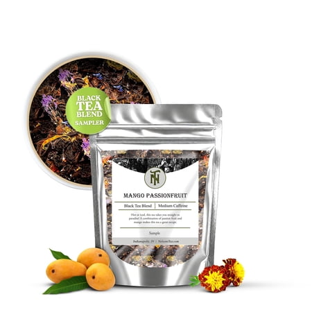 Nelson's Tea Mango Passionfruit - Black Loose Leaf Tea - Irresistable Blend of Black Tea, Dried Mango, Cornflowers, Marigold Petals, and Safflower - Fruit Tea Loose Leaf (Sample)