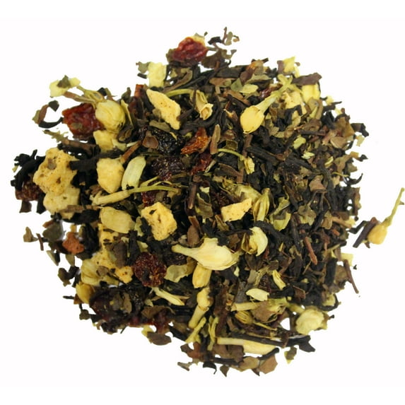 Nelson's Tea Peach Blossoms Loose Leaf Tea - Cut & Sifted White & Black Tea Loose Leaf with Rose Hip, Jasmine Buds and Dried Peaches (16 oz)