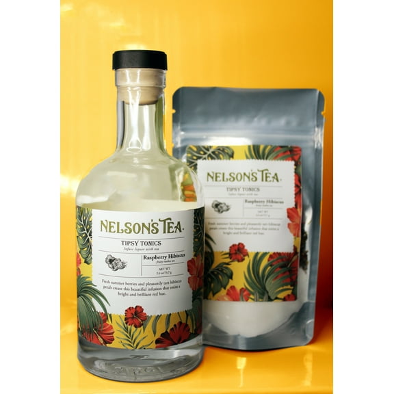 Nelson's Tea - Raspberry Hibiscus - Tipsy Tonics - Loose Leaf Tea Infusions - 375mL Bottle
