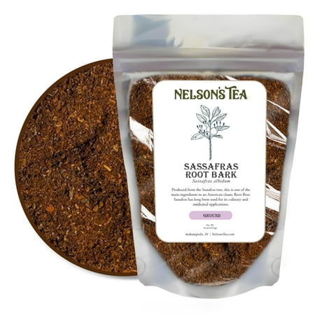 Nelson's Tea - Sassafras Root Bark - Ground Sassafras Albidum (16 oz)