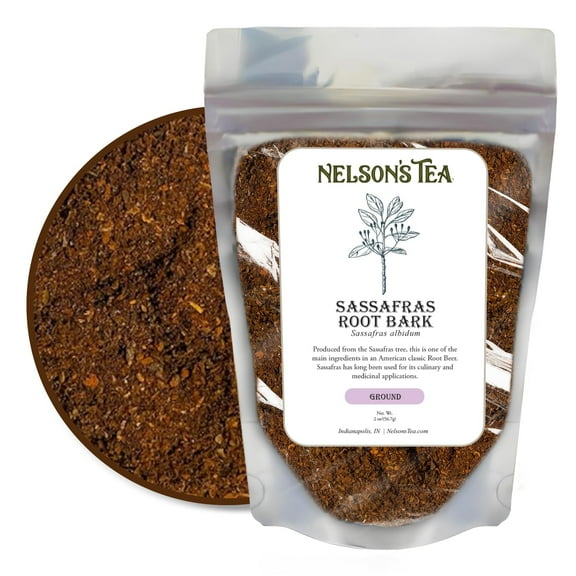 Nelson's Tea - Sassafras Root Bark - Ground Sassafras Albidum (2 oz)