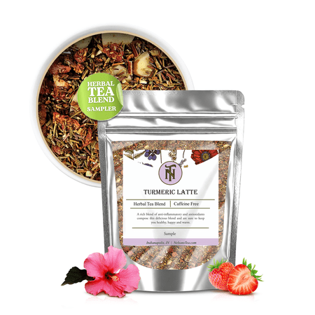 Nelson's Tea - Strawberry Hibiscus - Rooibos Loose Leaf Tea - Green Rooibos, honey bush, hibiscus flower, marigold petals, orange peel, raspberries, pomegranate, and strawberries (Sample)