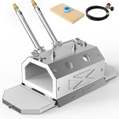 Nelyrho Portable Blacksmith Beginner Forge Kit With 30PSI Regulator, Dual Burner Professional Artists Hobby Knife Making Blacksmith Tools (Double Burner)