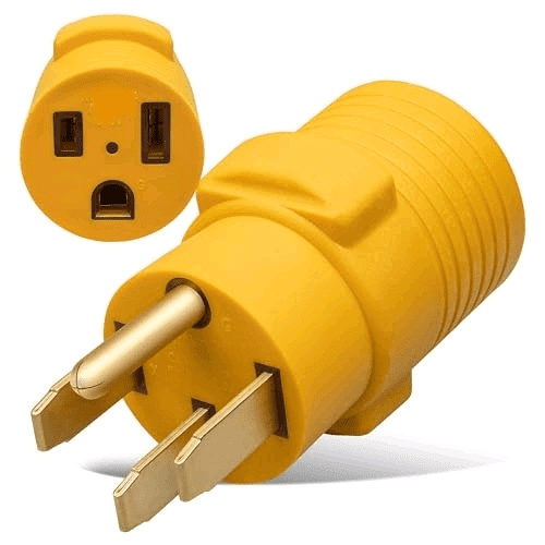 Nema 14-50P to 6-50R Welder Compact Adapter Cord, 50 Amp 4 Prong RV Generator Male Plug to 3 Prong Welder Outlet for Welder Welding Generator, Heavy Duty 14-50 Male to 6-50 Female Power Adapter