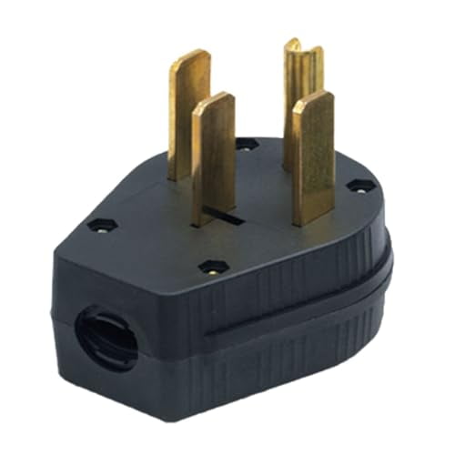 Nema 14-50P Plug 50 Amp 125/250 Volt Plug with 3 Pole 4 Wire Heavy Duty Spec Industrial Grade for Dryer and Ranges$$Tools