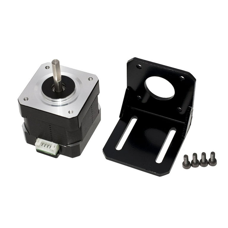 Nema 17 Bipolar Stepper Motor & Mounting Bracket OK42STH40-1704AC w/ 1M  4-pin Cable - 40mm 62 oz.in 