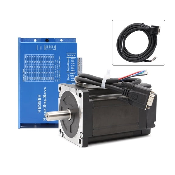 Nema 34 8.5N.m Closed Loop Stepper Motor Kit HBS86H + 86HS85N 1200Oz-in Hybrid Stepper Servo Motor DC(30-110) AC(18-80v)