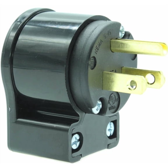Nema 5-15P Right Angle Plug Replacement Power Extension Cord 15A 125V 515An