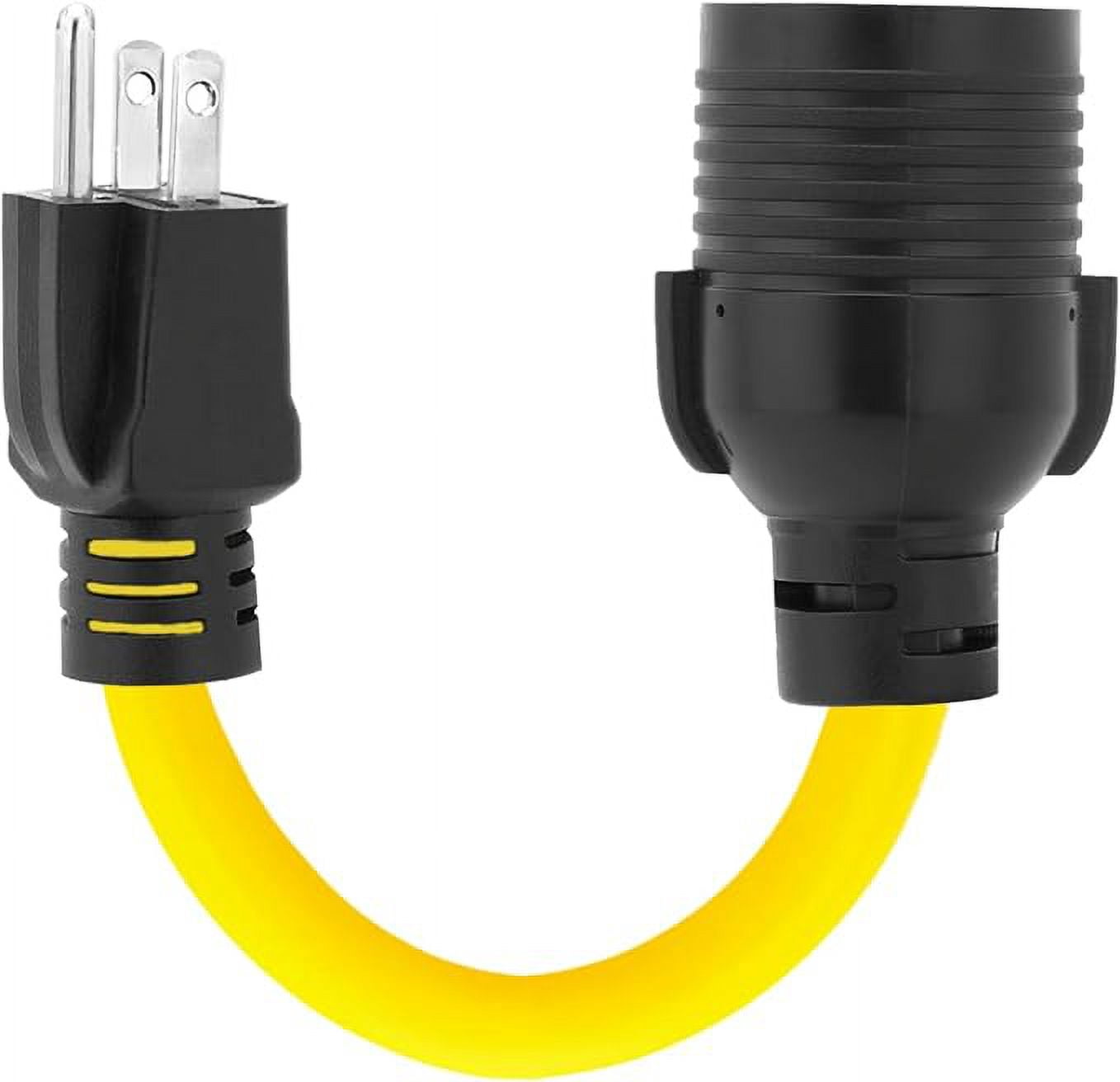 Nema 5-15P male L14-30R Female Power Adapter Cord,Household 15Amp to Generator Lock In 30Amp Adapter Cord,STW 12AWG Length= 28CM