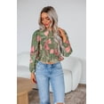 thumbnail image 1 of Nemara Floral Top - Olive, 1 of 6