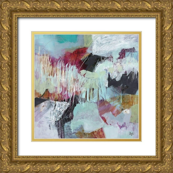 Nemcosky, Ann Thompson 12x12 Gold Ornate Wood Framed with Double Matting Museum Art Print Titled - Field Notes No. 10