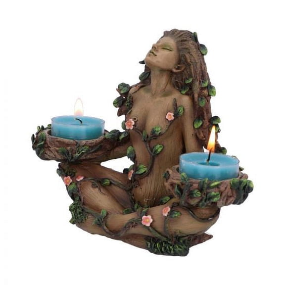 Nemesis Balance of Nature Female Tree Spirit Tealight Candle Holder 7.5"