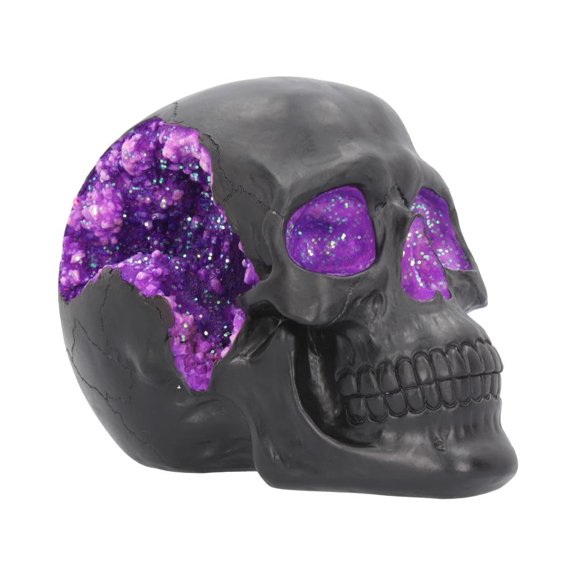 Nemesis Now Geode Skull Ornament with Glitter Detail