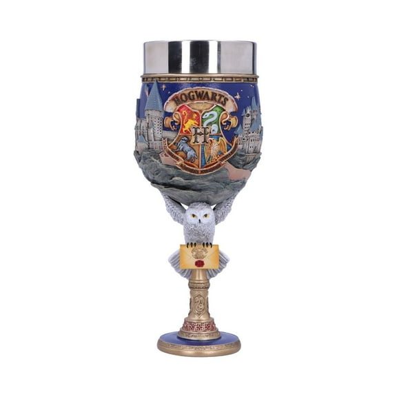 Nemesis Now Harry Potter Hogwarts School of Witchcraft and Wizardry Collectible Goblet, Polyresin, Blue, 19.5cm