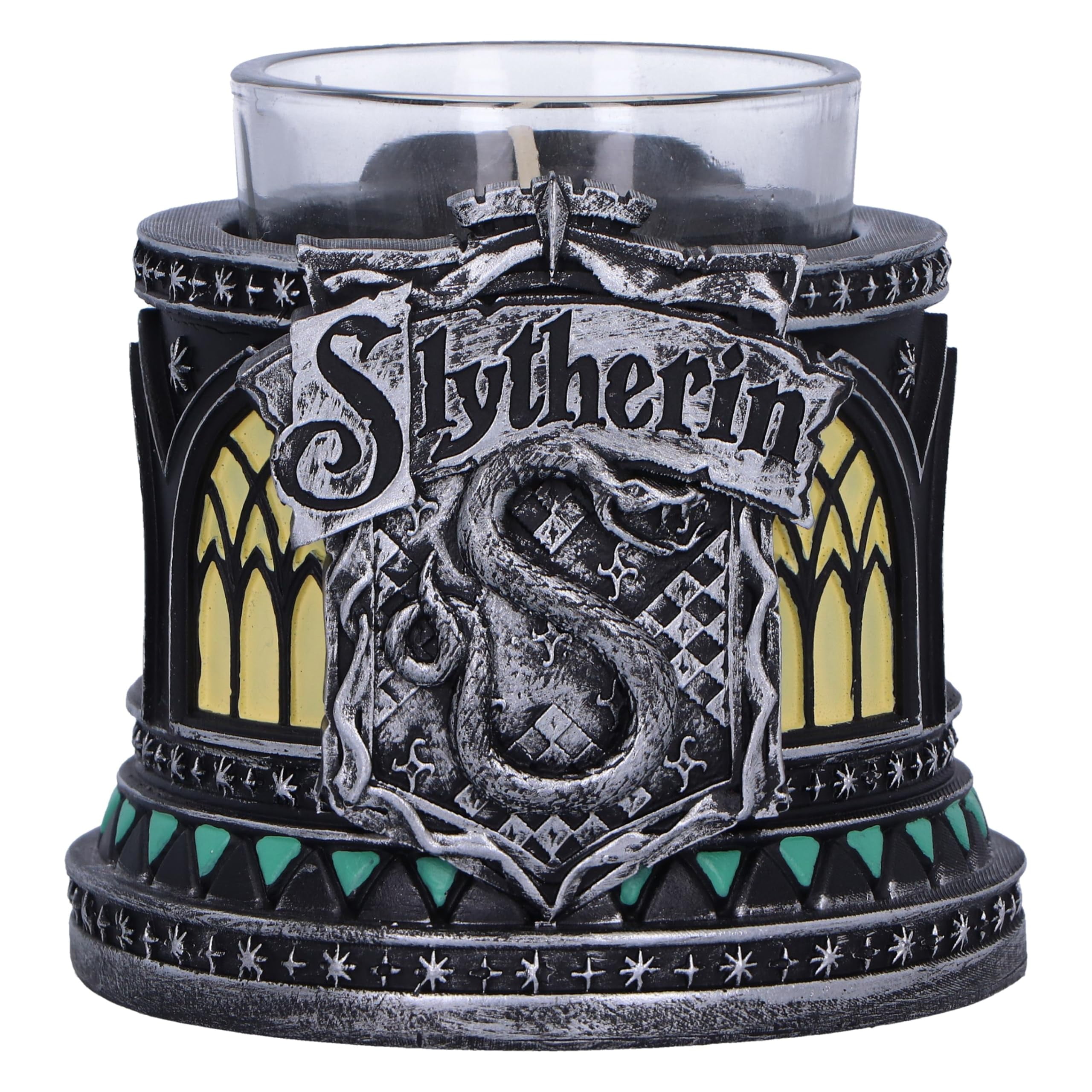 Nemesis Now Harry Potter Slytherin Tea Light Holder 7.5cm, Resin, Silver, Officially Licensed H