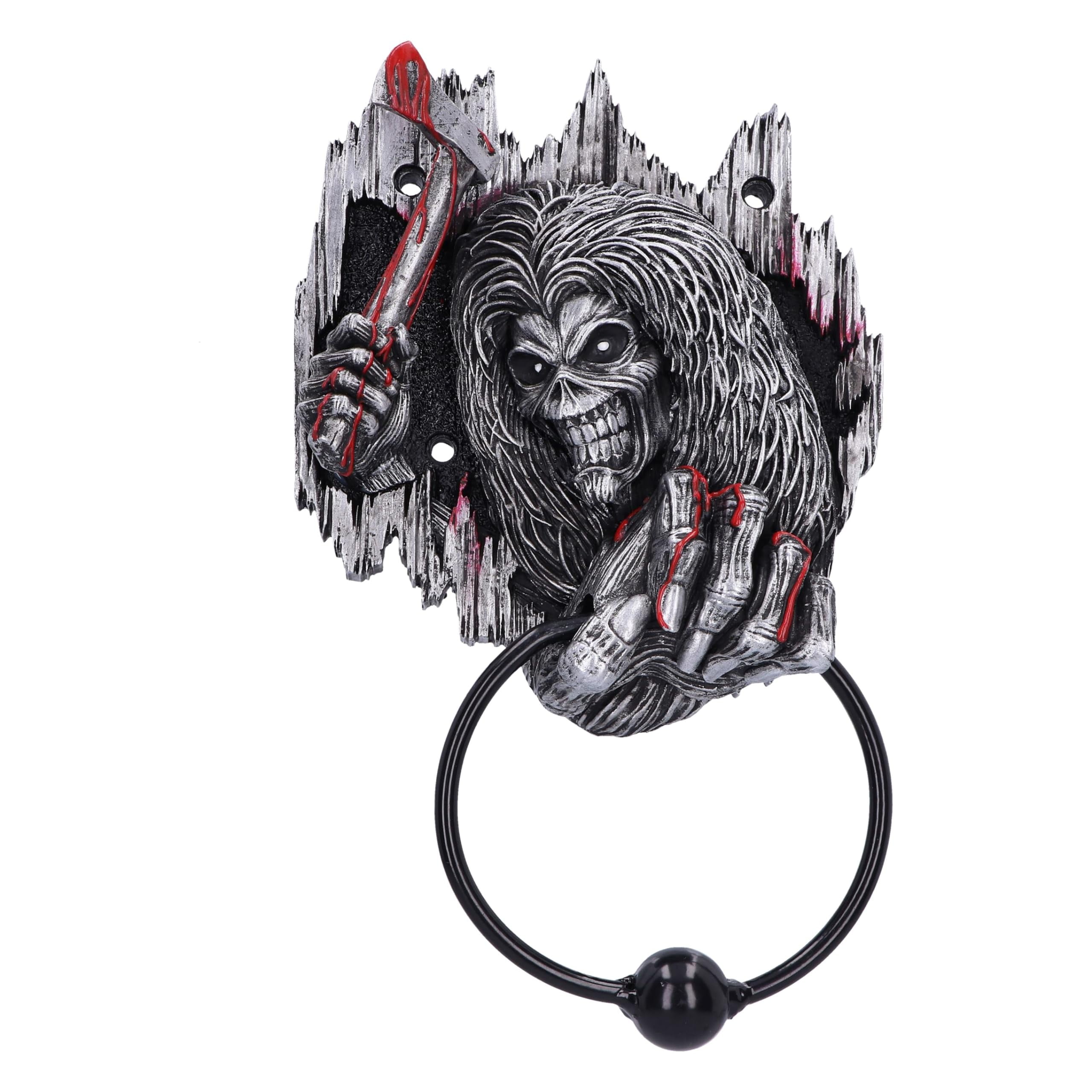 Nemesis Now Iron Maiden Killers Door Knocker 21.5cm, Resin, Silver, Officially Licensed Iron Ma