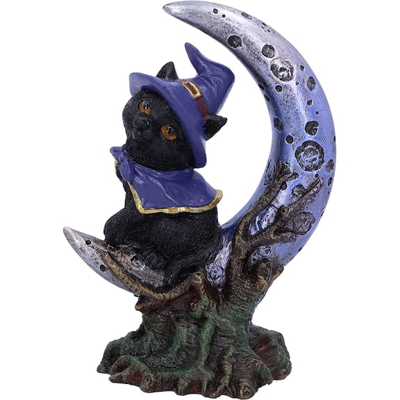 Nemesis Now Sooky Witches Familiar Black Cat and Crescent Moon Figurine, 11.5cm