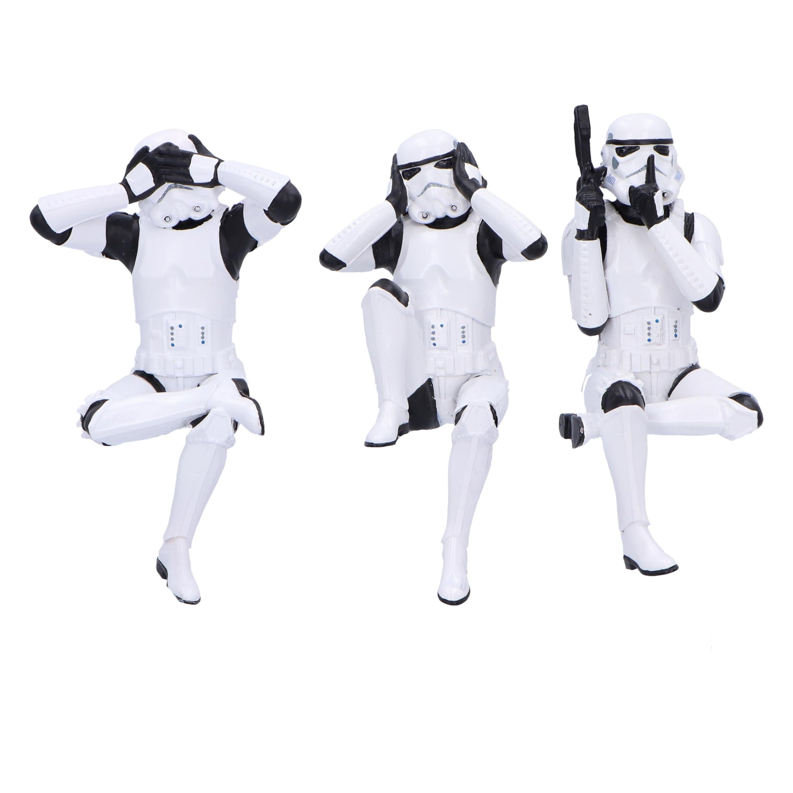 Nemesis Now Three Wise Sitting Stormtrooper Figurines 11cm, Resin, White, Official Original Sto