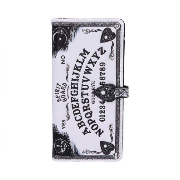 Nemesis Now White Spirit Board Embossed Ouija Purse, 18.5cm, White, PU Leather