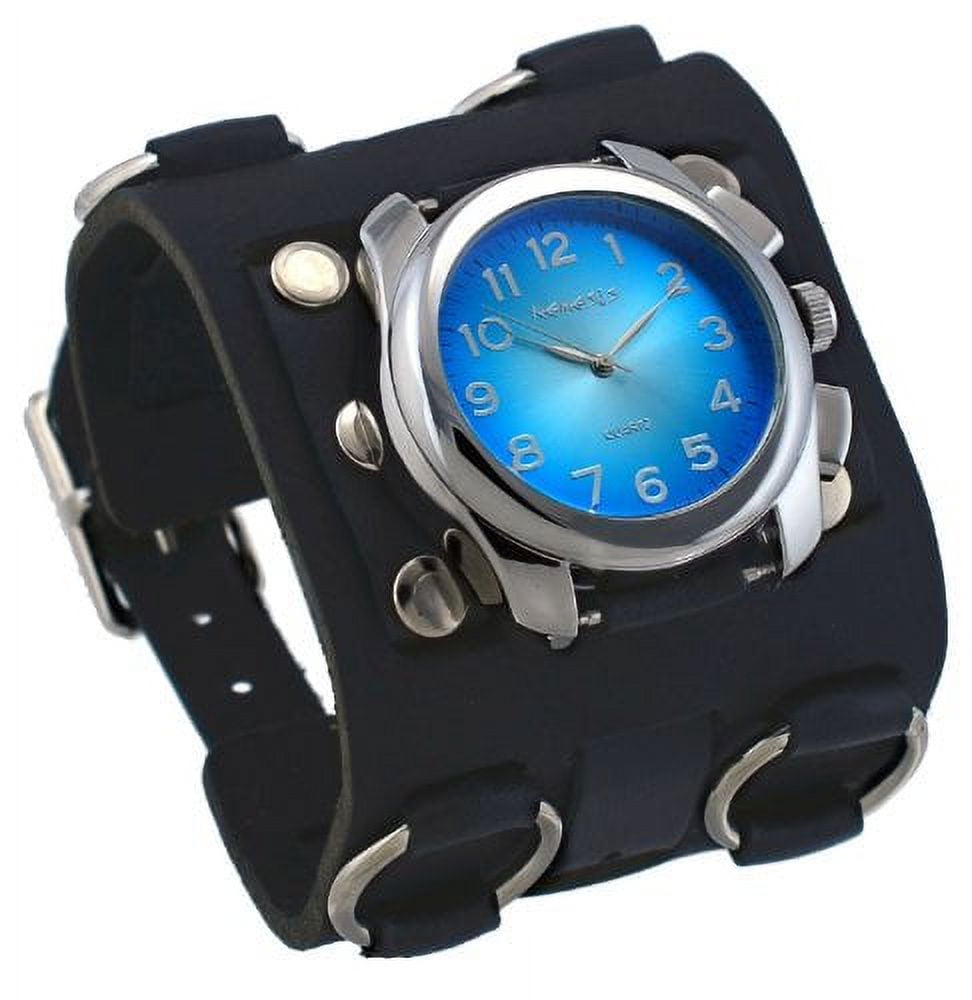 Nemesis WB091L Super Wide Leather Cuff Band Blue Nepal Ubuy