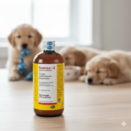 Nemex II Wormer 16 oz. Roundworm & Hookworm Treatment for Dogs & Puppies
