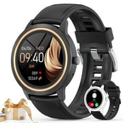 Nemheng Smart Watch (Answer/Make Call), 1.32" Sports Smartwatch Compatible with Android and iOS Phones,Black