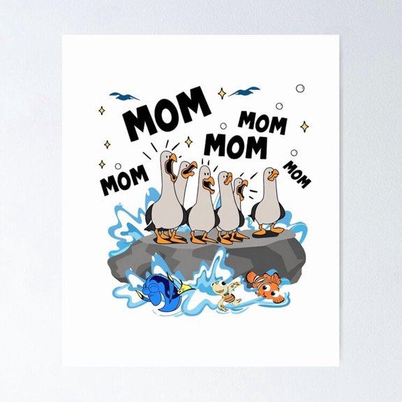 Nemo Seagulls Mine Catchphrase Mother's Day Family Parody Graphic, Unframed Canvas