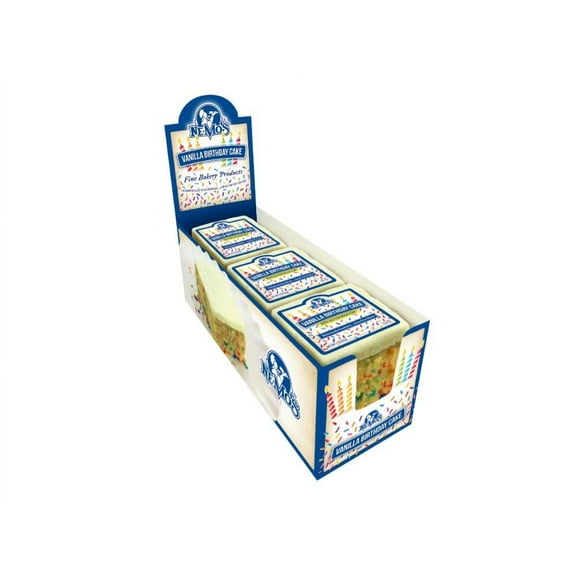 Nemo's Cake Squares Vanilla Birthday 36 Count 3oz (PACK OF 6)