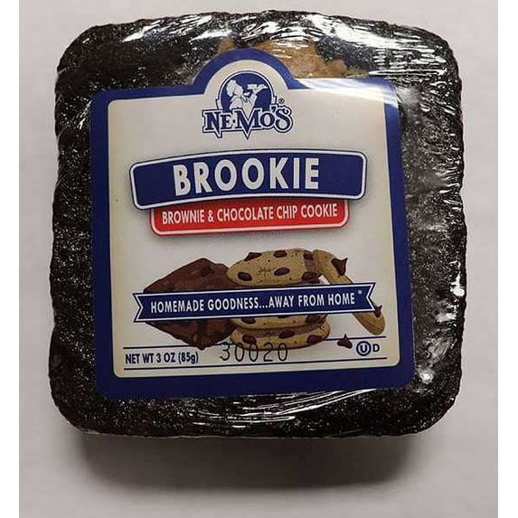 Nemos Chocolate Brownie with Chocolate Chip Cookie Brookie, 3 Ounce -- 36 per case
