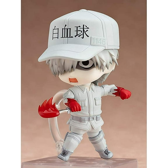 Nendoroid Anime Character Hand-Model Statues Figures 10Cm Figure Model Collectible Nendoroid Anime White Blood Cell Leukocyte Neutrophil Cells Work Character Model Desktop Figures