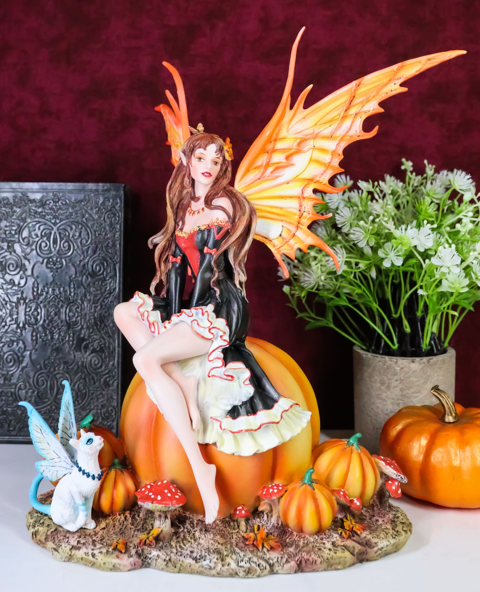 Nene Thomas Fall Autumn Tribal Fairy Godmother With Pumpkins And
