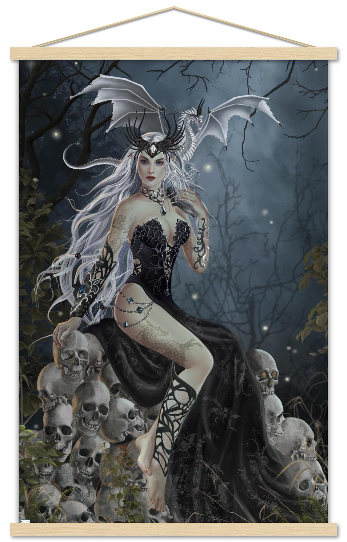 Nene Thomas - Mad Queen Wall Poster with Wooden Magnetic Frame, 22.375" x 34"