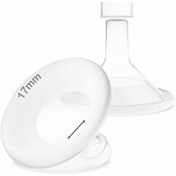 Nenesupply 17mm Soft Flange Compatible with Medela Breast Pump Parts Replace 17mm Flange for Medela Acessories Compatible with Pump in Style Parts Symphony Swing Harmony Pumps and Personalfit Flex