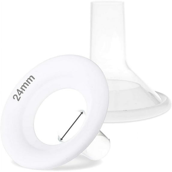 Nenesupply 24mm Soft Flange Compatible with Medela Breast Pump Parts Replace 24mm Flange for Medela Acessories Compatible with Pump in Style Parts Symphony Swing Harmony Pumps and Personalfit Flex