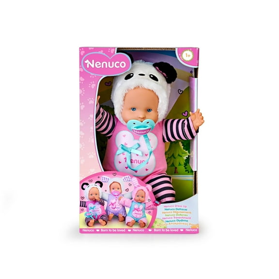 Nenuco Dress Up Baby Doll with Panda Outfit, 12" Doll