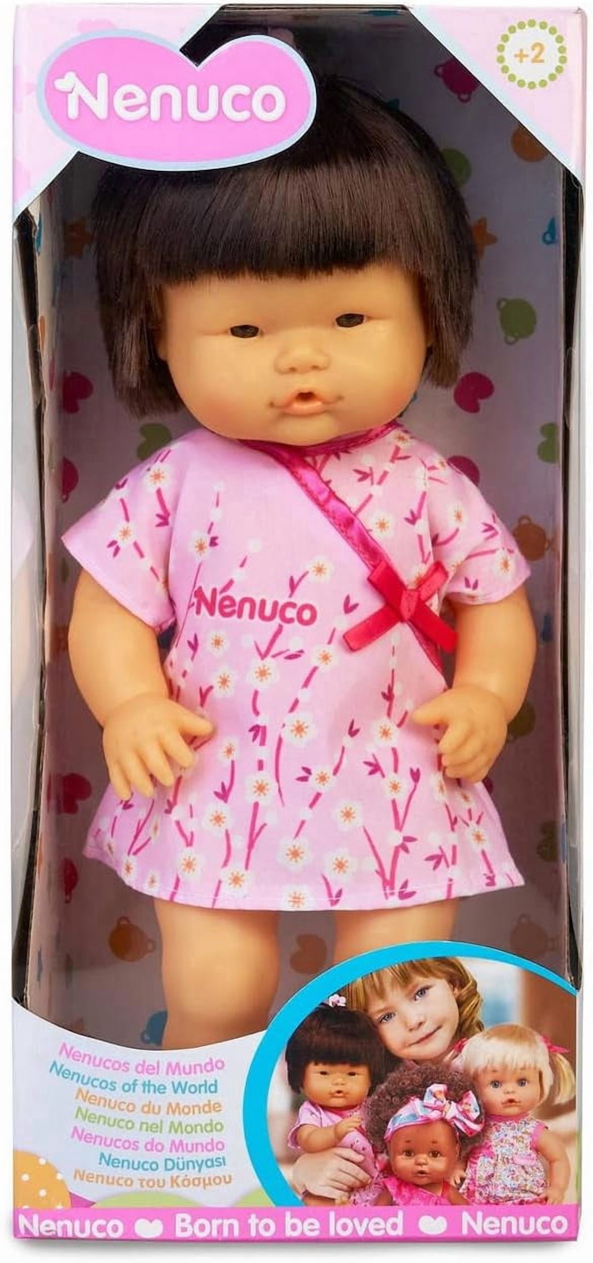 Nenuco of The World Asian Baby Doll with Dark Brown Hair and Brown Eyes, 12" Doll for Ages 2+