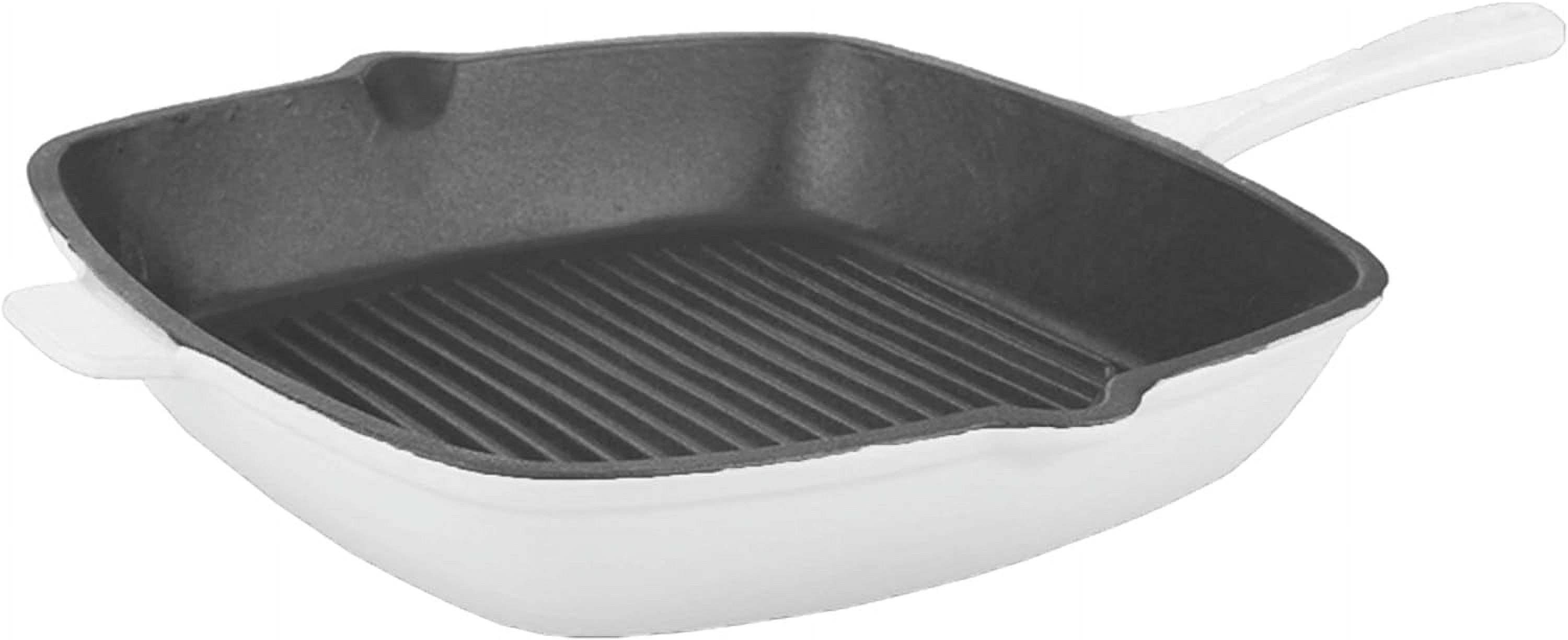 Neo 11" Cast Iron Grill Pan, Even Heat, Heavyduty Handle, Oven Safe Up