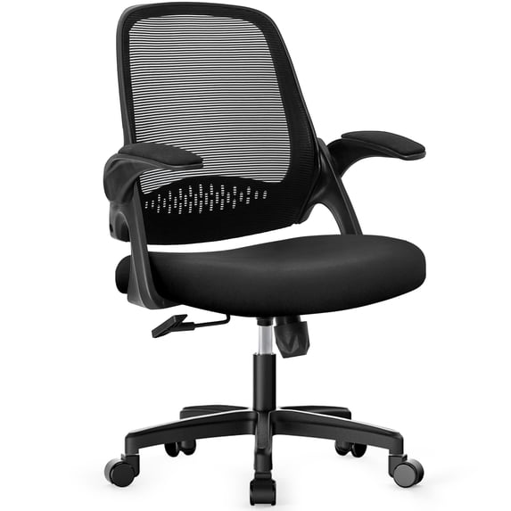 NEO CHAIR Office Desk Chair, Ergonomic Mesh with Flip-Up Armrests, Black