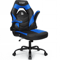 thumbnail image 1 of N-GEN GAMING Gaming Chair, Lumbar, PU Leather, Flip-Up Arms, Blue, 1 of 7