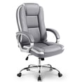 thumbnail image 1 of NEO CHAIR Office Desk Ergonomic Gaming Computer Chair High Back Adjustable PU Leather with Lumbar Support, Swivel Rolling Wheels, Executive Managerial Task Chair (Grey), 1 of 8