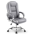 thumbnail image 1 of NEO CHAIR Office Desk Chair PU Leather Chair with Lumbar Support, Grey, 1 of 8