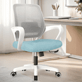 thumbnail image 1 of NEO CHAIR Ergonomic Office Chair, Lumbar Support Mid Back, Mesh Home Office Computer Desk Chair with Armrests, Pastel Mint, 1 of 8