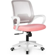 Neo Chair MB-5 Ergonomic Mid Back Adjustable Mesh Home Office Computer Desk Chair, Pastel Pink