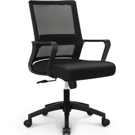 Mainstays Ergonomic Office Chair with Adjustable Headrest, Black Fabric, 275lb Capacity