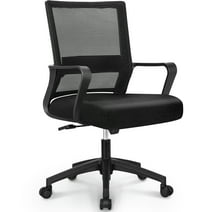 Neo Chair MB-7 Ergonomic Mid Back Adjustable Mesh Home Office Computer Desk Chair, Black